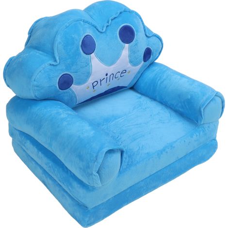 Canapé Enfant Pliable Lit Canapé Convertible Velours Doux Motif Couronne Princesse Confortable pour Chambre (1/5)