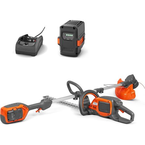 Husqvarna 215iL Rasentrimmer & 215iHD45 Heckenschere inkl. 40-B70 Akku & 40-C80 Ladegerät. Praktisches Set mit Heckenschere, Grastrimmer, Akku & Ladegerät (1/5)