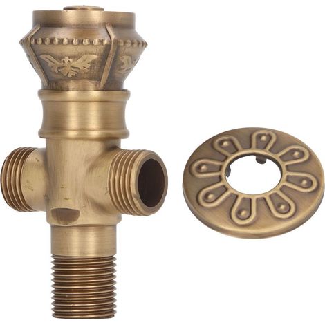 Robinet d'Angle Style Européen Antique pour Cuisine et Salle de Bain - Arrêt d'Eau à Tournant pour Eau Froide et Chaude (1/5)