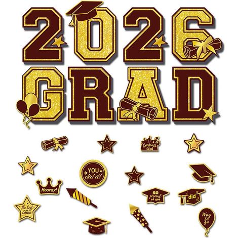 Aimant de Voiture pour la Remise de diplôme 2026 24 Pièces de décoration Aimants pour véhicules Pour réfrigérateur, porte de garage, défilé, croisière, fête de remise de (1/5)