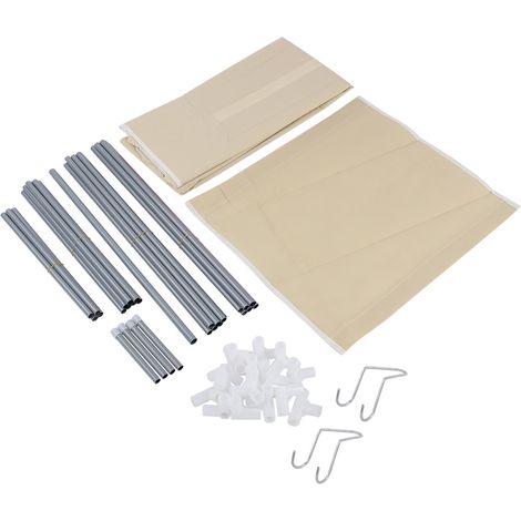 Armoire penderie compacte Shanghai 3 barres renforcées tubes 13mm blanc cassé lot de 2 unités rangement pratique (1/5)