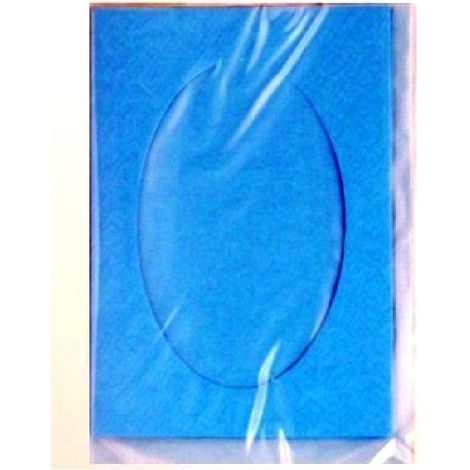 Biglietto di auguri + busta azzurra 5 pezzi