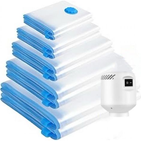 Ensemble de rangement pour vêtements avec pompe électrique, 10 sacs de rangement sous vide, pour la maison (1/5)