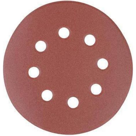 Lot de 10 Disques abrasifs autoagrippant perforés 125 mm grain 60 (1/5)