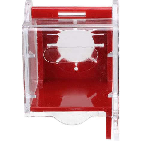 Couvercle de bouton d'arrêt d'urgence en plastique technique PC, verrouillage du bouton-poussoir pour usage industriel (1/5)
