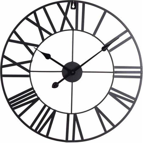 Horloge en métal VINTAGE avec chiffres romains, Ø 47 cm (1/3)