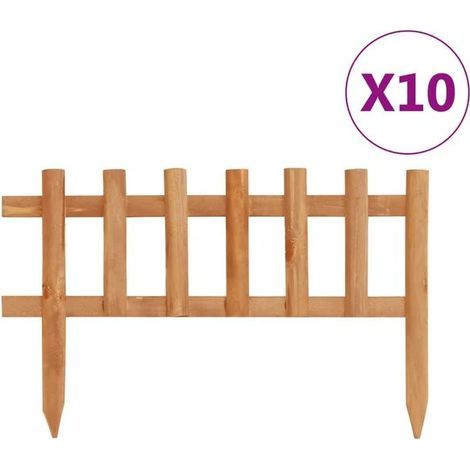 Bordure de jardin, 10 pièces, cèdre, 4,4 mètres (1/5)