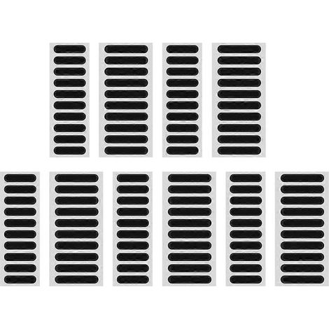 Lot de 100 grilles de protection anti-poussière pour haut-parleurs de téléphone portable-2X0.24CM-Black