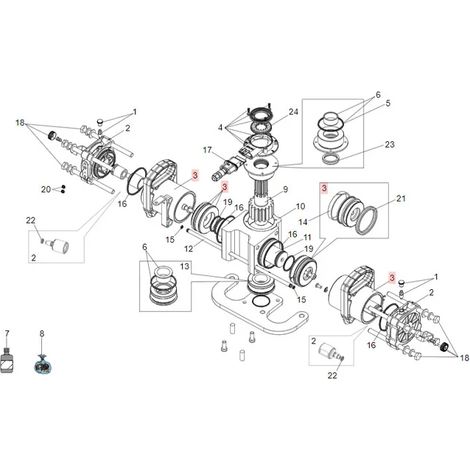 faac pièce détachée groupe cylindre et piston s800 180° 63003312 (1/3)