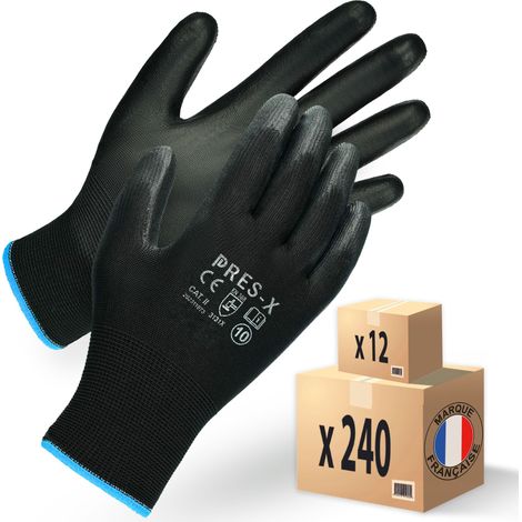 Gants en Polyuréthane - Manutention de Précision - Taille 9 (M) - 240 Paires - MK-Glove