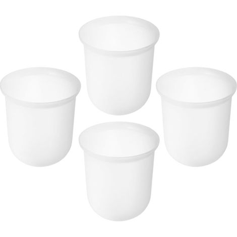 Porte-brosse WC KICHOUSE , design arrondi , résistant à l'usure et facile nettoyer , lot de 4 , plas (1/5)