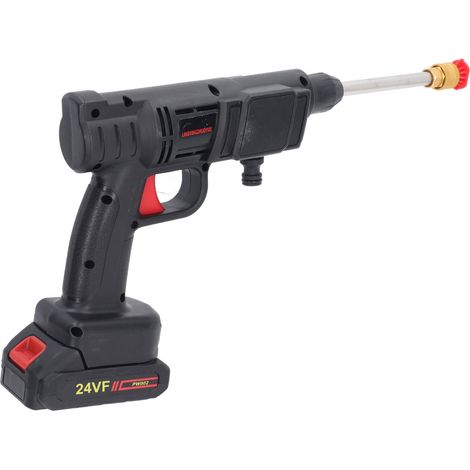 Nettoyeur haute pression sans fil portable 450PSI pistolet 2 batteries 1.3Ah rechargeables 24V nettoyage voiture clôture sol 100-240V prise UE (1/5)