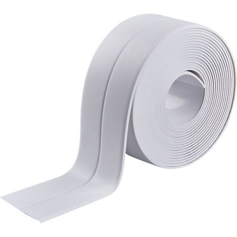 3 Rouleaux Bande d'étanchéité Imperméable,Joint Salle de Bain, Ruban de Calfeutrage Autocollant pour Cuisine,Toilettes WC,Baignoire (Blanche 3.2m3.8cm) (1/4)