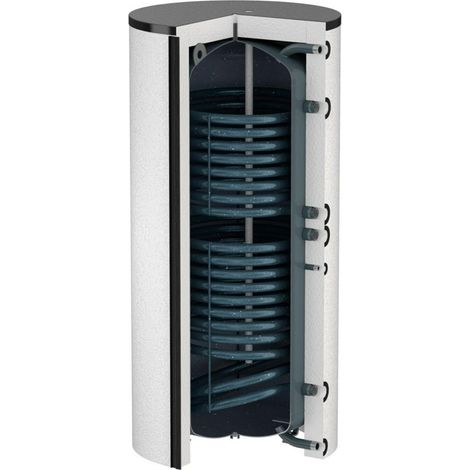 Flamco Standspeicher Duo Solar 750 l, d= 750, weiß, mit EPS-Isolierung (1/2)