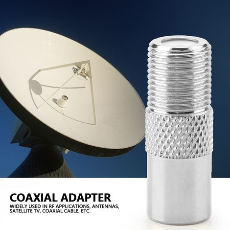 5 adaptateurs coaxiaux RF en cuivre pour antenne TV satellite, connecteurs F femelle vers PAL mâle 9,5 mm (1/5)