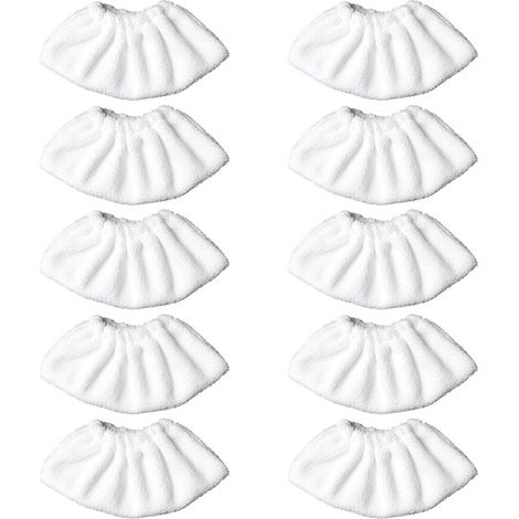 Filiyano-Lot de 10 chiffons de nettoyage en coton avec brosse pour housse de balai vapeur Kärcher Easyfix SC2 SC3 SC4 SC5