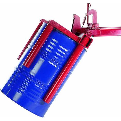 Manipolatore girevole per fusti metallici da 220 L per carrello elevatore - Ideale per lo stoccaggio su scaffali - Carico max 300 kg - 840000247