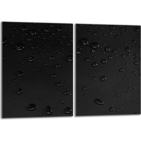 Plaque de protection en verre pour poêle 2x40x52 Drops (1/5)