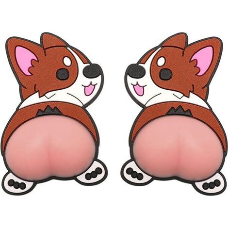 Autocollant de dessin animé mignon de fesses de corgi, rétroviseur, cadre de porte, décalcomanie anti-collision, décalcomanie