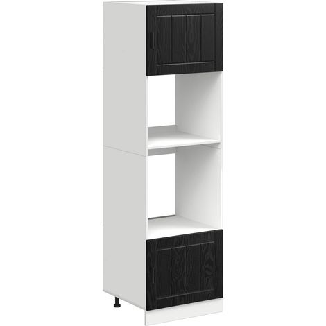 Maison Exclusive - Mueble de horno PORTO Roble Negro 60 x 57 x 20