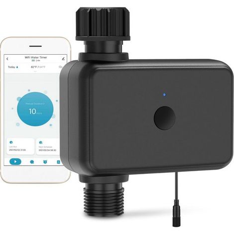 Temporizador de agua inteligente con Wi, Fi, Ordenador de riego, Resistente al agua IPX5, Sistema de riego automático para jardín (1/5)