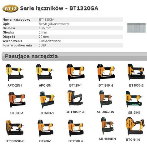 Clavos Bostitch bt1320ga galvanizado 20 mm 5000 unidades