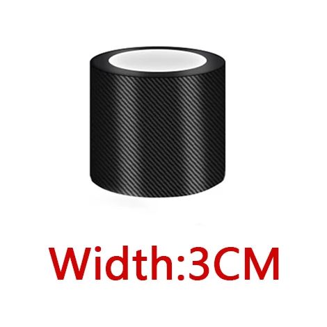 (3M,3cm)1m/3m/5m Autocollants en fibre de carbone 3D pour voiture : protection anti-marquage pour seuils de porte,coffre,pare-chocs,rétroviseurs latéraux,ruban anti-rayures,autocollants automobiles (1/3)