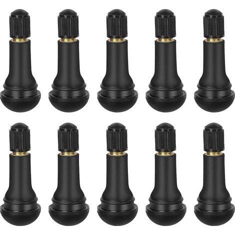 10 Pcs TR413 Valve Pneu Voiture, Universal Valve Tubeless Valve Auto de Caoutchouc Valves en Caoutchouc Snap-in Jantes pour la Plupart des Voitures Motos etc (1/5)
