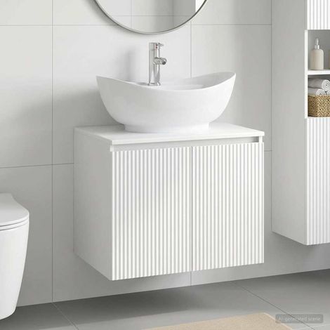 vidaXL Bathroom Furniture Set High Gloss White Engineered Wood (1/5)