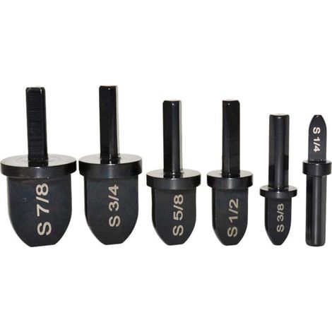 Kit de sertissage manuel 6 pièces pour tubes en cuivre – outil d'expansion de perçage en acier à roulement avec forets de 7/8", 3/4", 5/8", 1/2", 3/8" et 1/4". (1/5)
