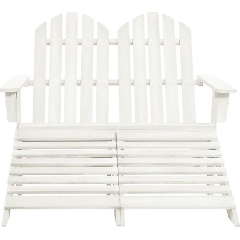 Maison Exclusive - Adirondack-Gartenbank 2-Sitzer mit Fußteil Tan