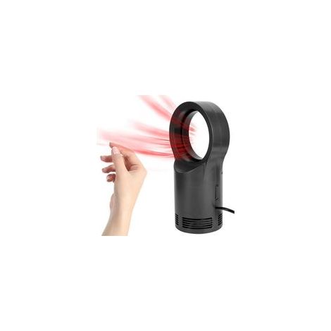 400-W-Mini-Energiespar-Keramik-Heizlüfter mit 3-Sekunden-Schnellaufheizung, Kipp- und Überhitzungsschutz, für Badezimmer, Büro, Wohnzimmer (Schwarz) - Crezuo