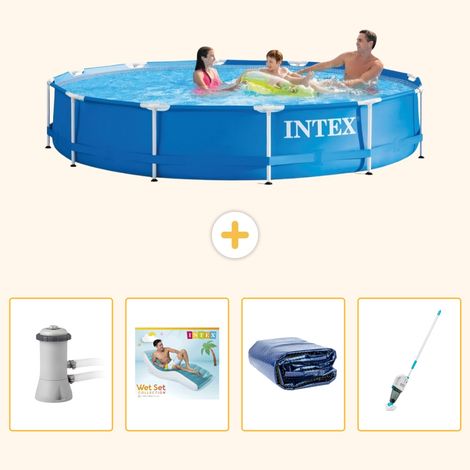 Intex Piscine Tubulaire Ronde - 366x76 cm - 5-pièces S261 (1/5)