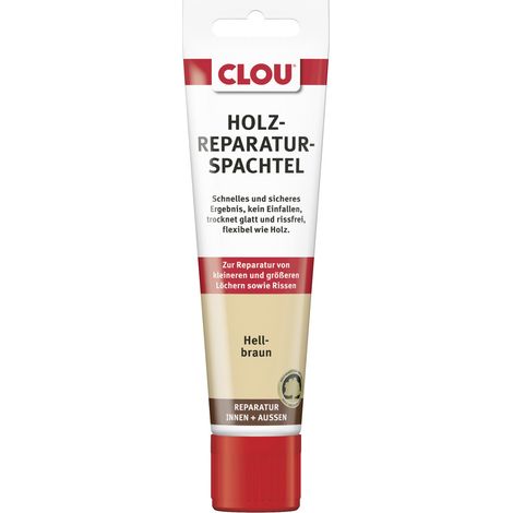 Clou Holzreparatur-Spachtel 55 g hellbraun Spachtelmasse