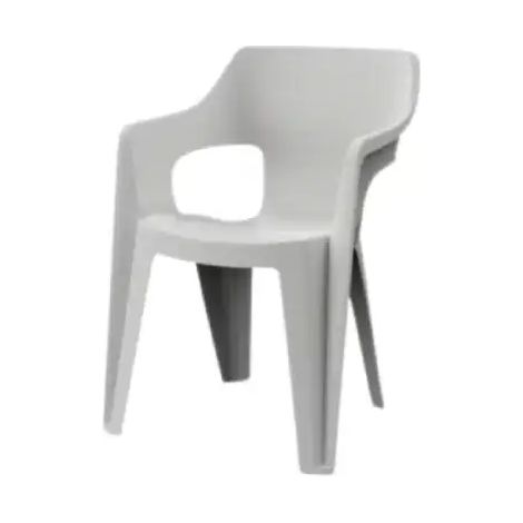 Keter Bilbao Gartenstuhl weiß, stapelbar, 57x57x79