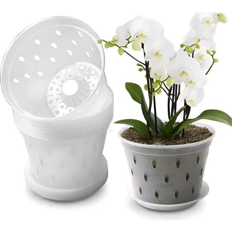 Socle décoratif rond rustique en bois, support surélevé pour plantes (1/5)