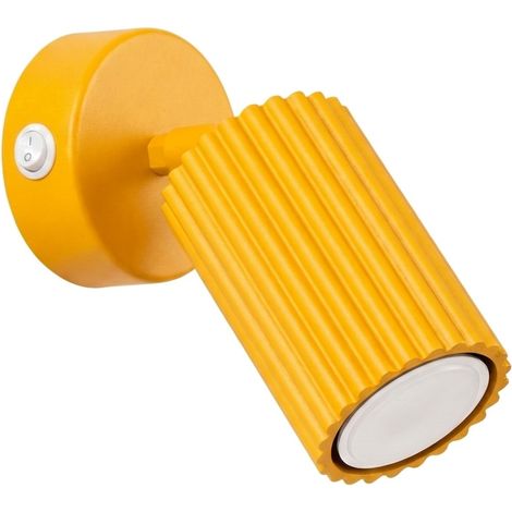 Wandleuchten KARBON gelb 1xGU10 8cm Aluminium Sollux (1/5)