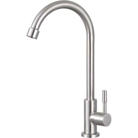 Robinet de cuisine froide simple en acier inoxydable lavabo évier de buanderie évier purificateur d'eau robinet-