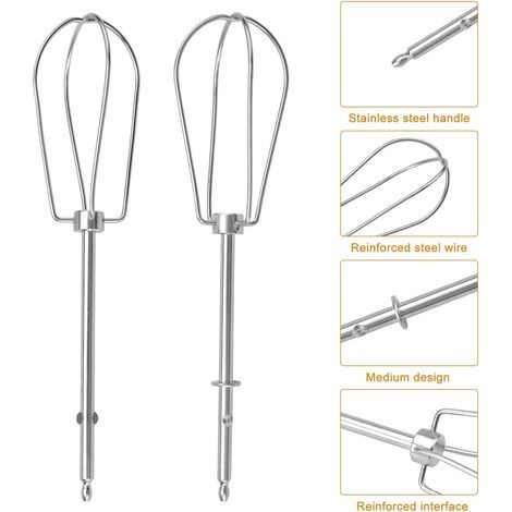 CCYKXAA 2 Pack Replacement Hand Mixer Whisks Hand Mixer Hand Blender Food Processor Emulsifiers Replacement Hand Mixer Blender Kit