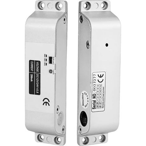 Elektrisches Fallriegelschloss (12 V DC), ausfallsicherer NC Modus, elektronisches Türschloss mit Zeitverzögerung für Zutrittskontrollsysteme (1/4)