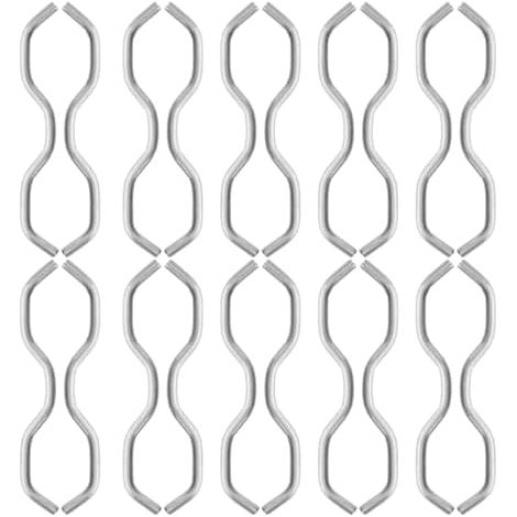 20 Pièces Connecteurs W pour Trampoline Boucles Triangulaires Résistantes Corrosion Accessoires de Réparation Saut Kit Remplacement Usage Extérieur - (1/5)