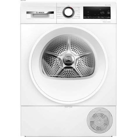 Asciugatrice a pompa di calore a condensazione bianca da 60 cm e 9 kg - WQG1420DFR - Bosch