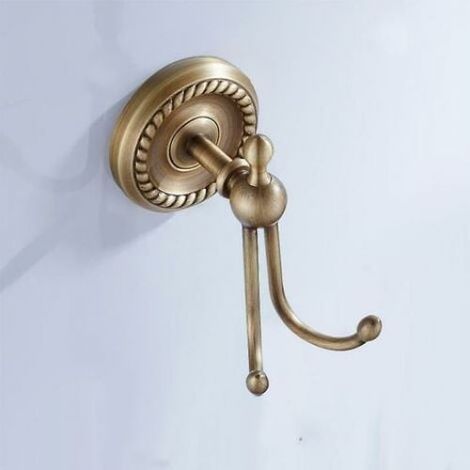 Porte-Gobelet Double - Porte-Savons En Laiton - Accessoires De Salle De Bain Murales - Finition Bronze Vieilli - Lot Complet De 5 Pièces (1/3)