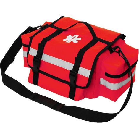 Erste-Hilfe-Tasche leer, medizinische Notfalltasche mit Reflektoren, Rot