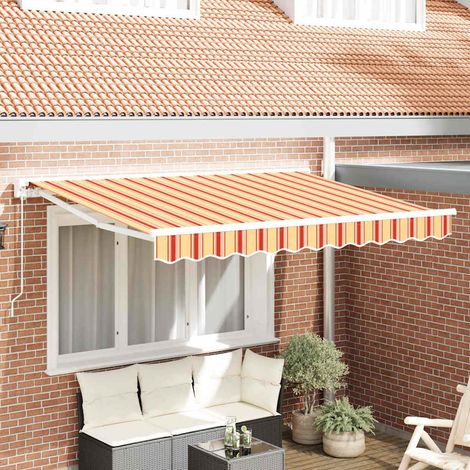 Toldo Retráctil Manual Rayas Multicolor 350x200 cm tela (1/5)