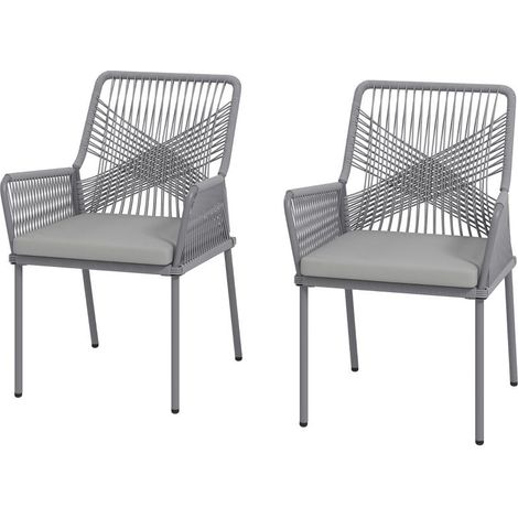Ensemble de deux chaises de jardin avec accoudoirs (1/5)