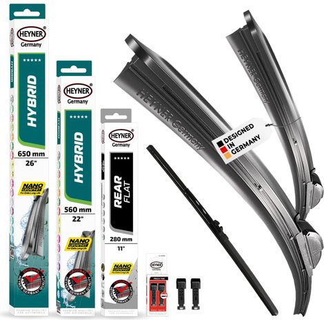 HEYNER® Scheibenwischer mit Heckwischer für FORD USA EXPLORER (10.2010 - 06.2019) HYBRID Flachbalkenwischer (1/5)