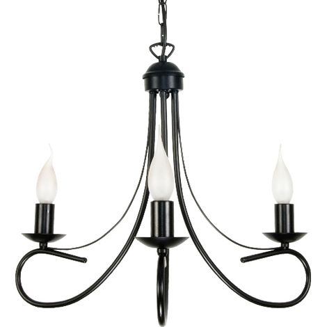 Suspension, lustre, bougeoir, noir, MAGMA 13-932 (1/5)