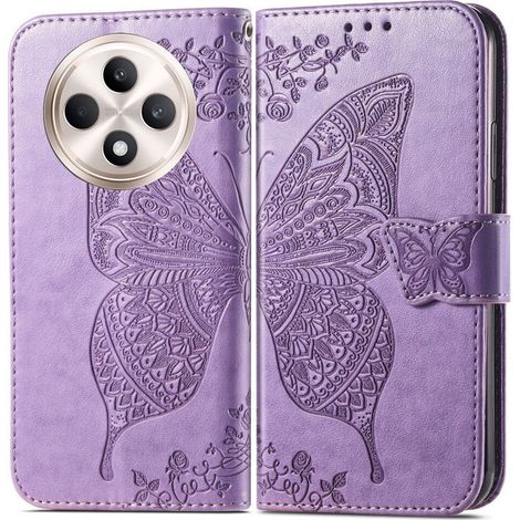 Klapphülle für Oppo Reno 12FS / 12F, Schmetterling, lila (1/5)