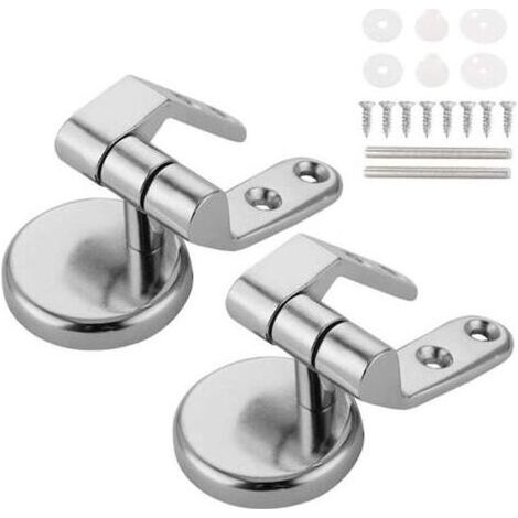 Charniere Abattant WC Fixations de Remplacement Charniere Abattant En Alliage De Zinc WC Siège Charnière pour bois Résine MDF Abattant WC (1/4)